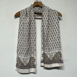 Misty Harbor Soft Paisley Scarf Medium Weight Double Layer Beach Neutral